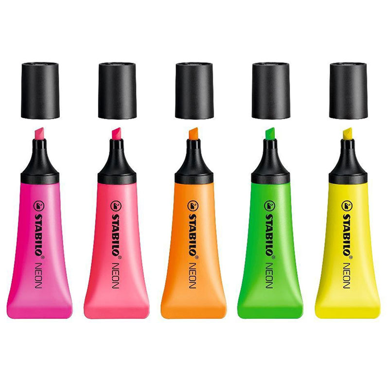 Stabilo Marker Boss - 5 sztuk STABILO Highlighter 72 NEON