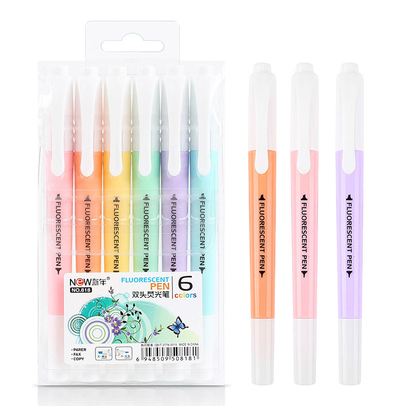 Stabilo Marker Boss - 6 sztuk/zestaw podwójna głowica fluorescencyjny zakreślacz